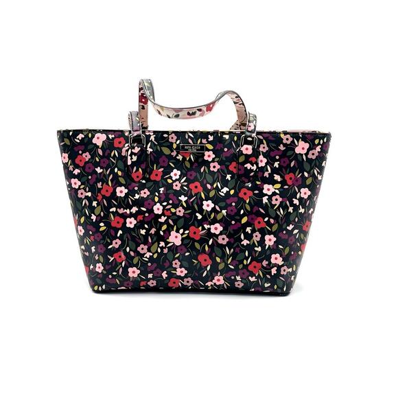 Kate Spade Laurel Way Boho Floral Dally Tote Bag Medium Faux Leather Zip Tote - Picture 1 of 12